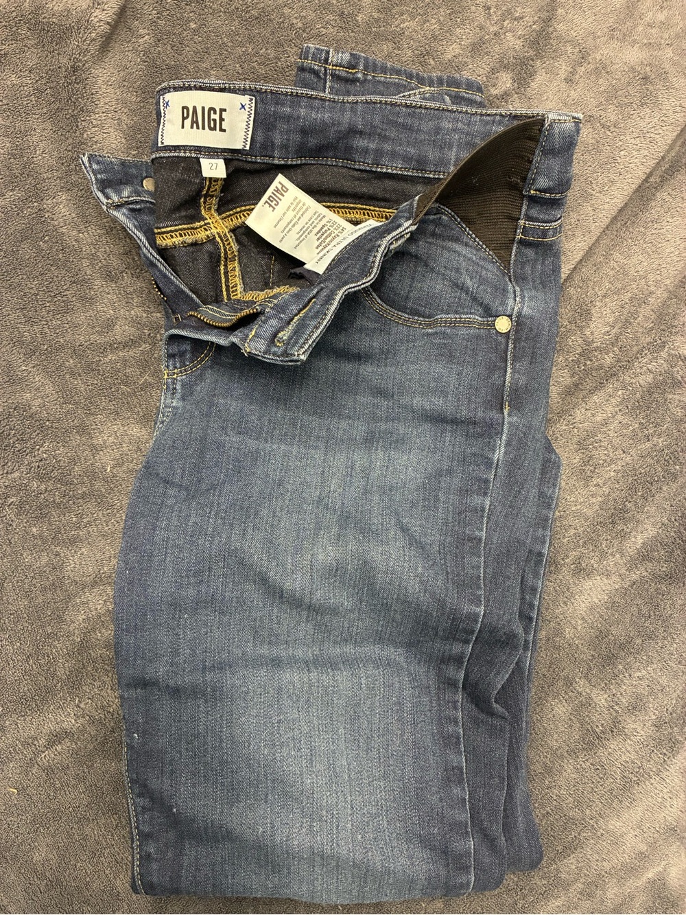 PAIGE Maternity Slim Jeans in Medium Blue Wash
